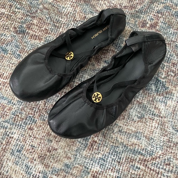 Tory Burch Black Flats 7.5 - Picture 1 of 9